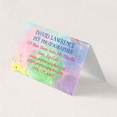 Photographe animal Groomer chic Carte de visite (Dos)