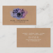 Photographe aquarelle Cartes de visite (Devant / Derrière)