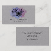 Photographe aquarelle Cartes de visite (Devant / Derrière)