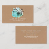 Photographe aquarelle Cartes de visite (Devant / Derrière)