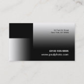 Photographe blanc noir de BW 7 de carte de visite (Dos)