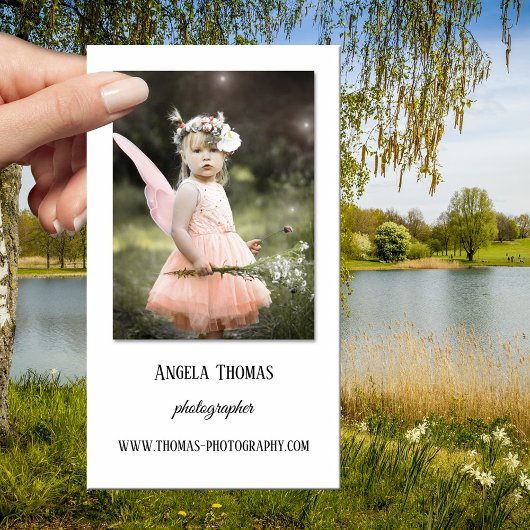Photographe blanc simple Carte de visite