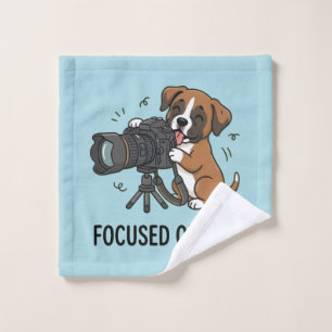 Photographe Boxer Mignon Appareil Photo Cute Bleu