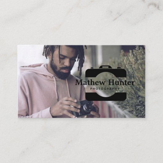 Photographe Caméra Carte de visite photo personnal (Devant)