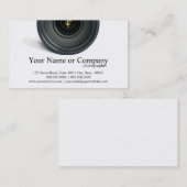 Photographe Camera Lens Carte de visite (Devant / Derrière)