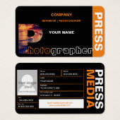 Photographe Carte de visite (Devant & derrière)