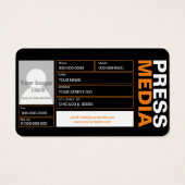 Photographe Carte de visite (Dos)