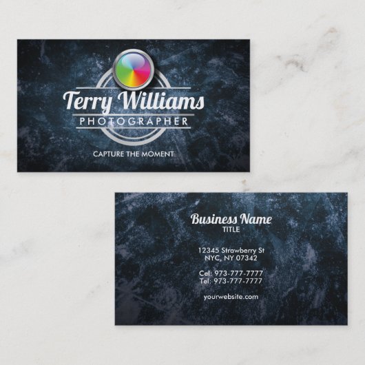 Photographe carte de visite (Devant / Derrière)