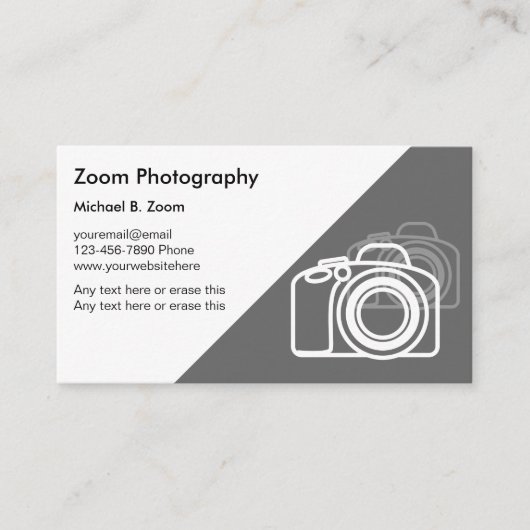 Photographe Carte de visite (Devant)