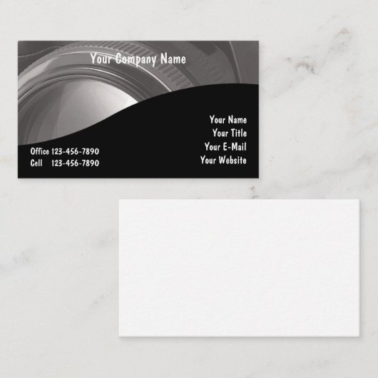 Photographe Carte de visite (Devant / Derrière)