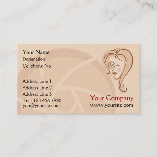 Photographe Carte de visite (Devant)