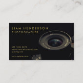 Photographe Carte de visite Black Gold (Dos)