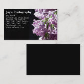 Photographe Carte de visite Lilac (Devant / Derrière)