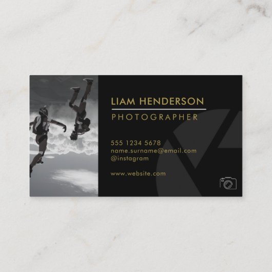 Photographe Carte de visite moderne (Dos)