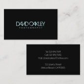 Photographe - cartes de visite (Devant / Derrière)