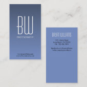 Photographe - cartes de visite (Devant / Derrière)