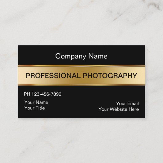 Photographe classique Carte de visite (Devant)