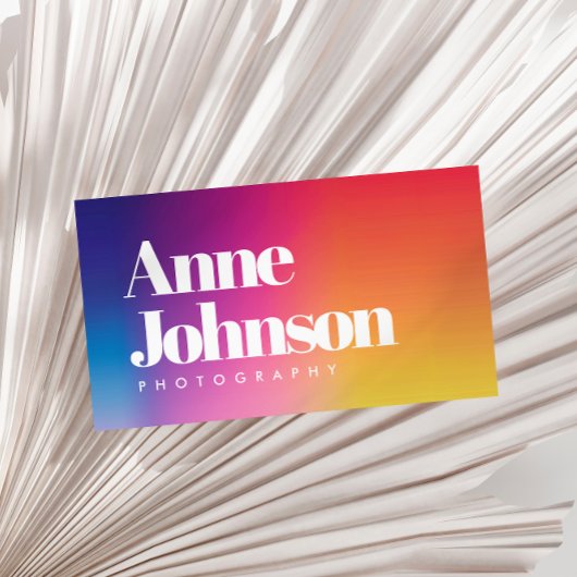 Photographe couleur QR Code Carte de visite