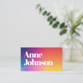 Photographe couleur QR Code Carte de visite (Debout devant)