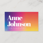 Photographe couleur QR Code Carte de visite (Devant)