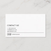 Photographe de code QR simple Carte de visite (Dos)