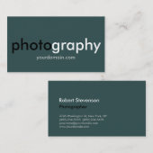 Photographe gris ardoise foncée Artiste Carte de v (Devant / Derrière)