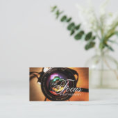 Photographe Lens moderne Carte de visite de photog (Debout devant)