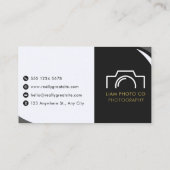 Photographe minimaliste Carte de visite (Dos)