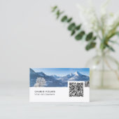 Photographe moderne Carte de visite | Code QR (Debout devant)