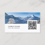 Photographe moderne Carte de visite | Code QR (Devant)