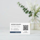 Photographe moderne de code QR Carte de visite (Debout devant)