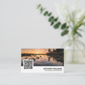 Photographe moderne de code QR Carte de visite (Debout devant)