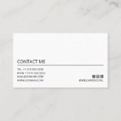 Photographe moderne de code QR Carte de visite (Dos)