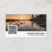 Photographe moderne de code QR Carte de visite (Devant)