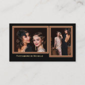 Photographe noir chic Carte de visite (Devant)