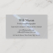 Photographe noir Lens Carte de visite (Dos)