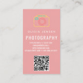 Photographe personnalisé et moderne Carte de visit (Dos)