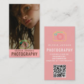 Photographe personnalisé et moderne Carte de visit (Devant / Derrière)