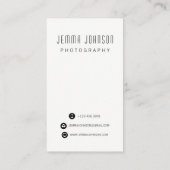 Photographe Photographe Photo Carte de visite de c (Dos)