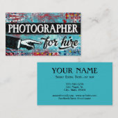 Photographe Pour Location Cartes de visite - Rouge (Devant / Derrière)