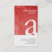 Photographe Red Grunge Carte de visite (Devant)