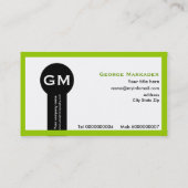 Photographe société carte de visite-citron vert (Dos)