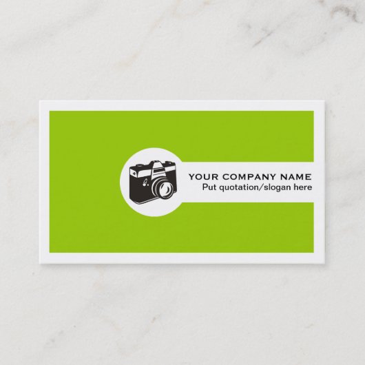 Photographe société carte de visite-citron vert (Devant)