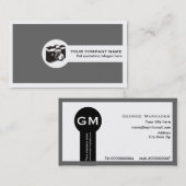 Photographe société carte de visite-gris (Devant / Derrière)