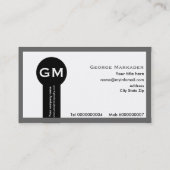 Photographe société carte de visite-gris (Dos)