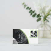 Photographe vert moderne Carte de visite (Debout devant)