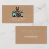 Photographe vintage Cartes de visite (Devant / Derrière)