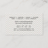 Photographe vintage Chevron Cartes de visite (Dos)