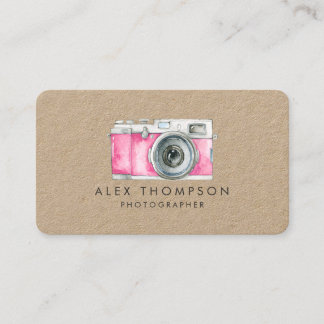 Photographe Vintage rose Cartes de visite
