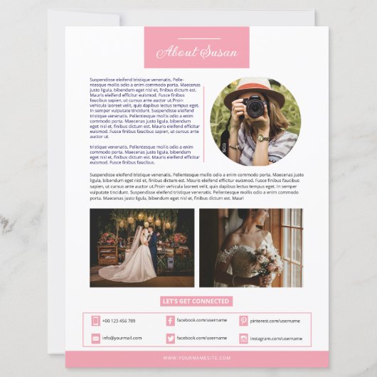 Photographer About Me Page Template  (Devant)
